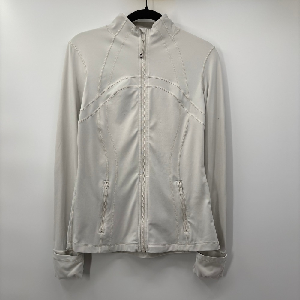 Lululemon Define Jacket Womens Size 8 Full Zip Athletic Yoga Layer White